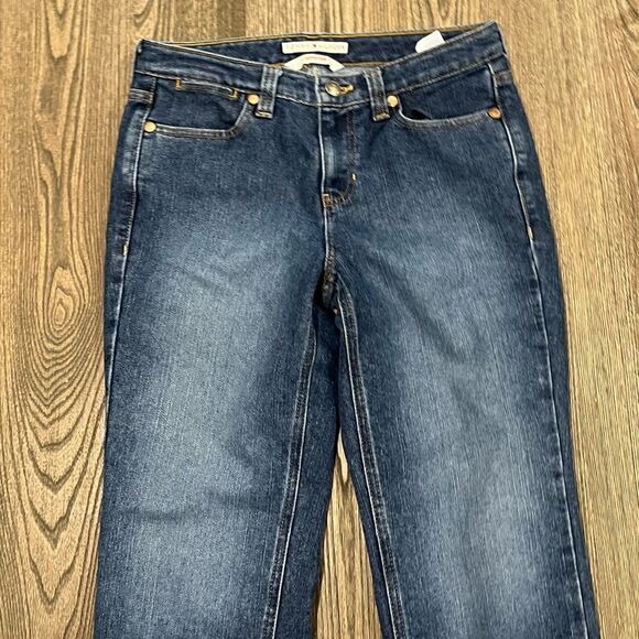 Tommy Hilfiger Hipster Cropped Jeans Straight Leg Denim Medium Wash Blue Size 4 - Picture 3 of 10